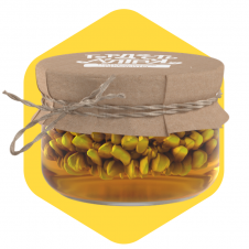 Кедровые орешки в цветочном мёде 120 г (стекло)